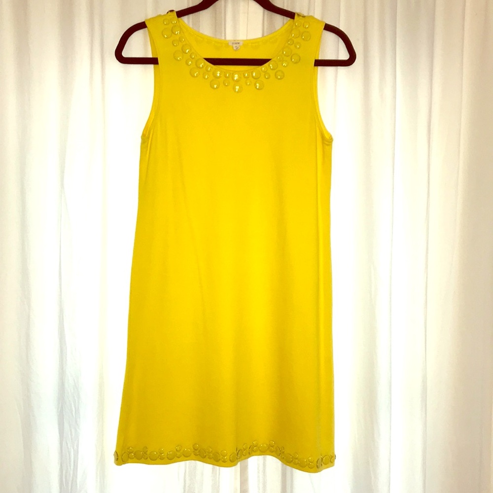 Jcrew yellow shift dress